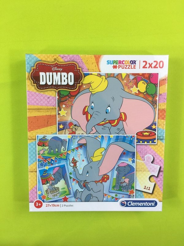 Puzzle Disney Dumbo 2 x 20 Teile von Clementoni