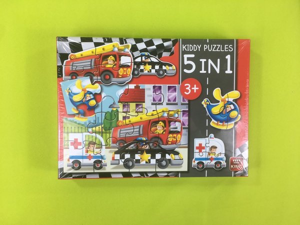 Puzzle Kiddy 5-in-1 Fahrzeuge von King
