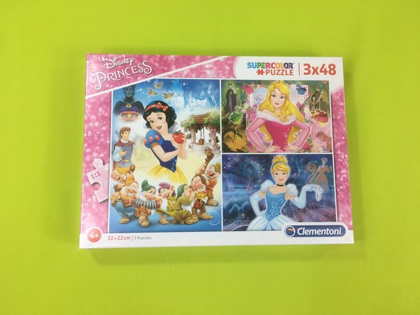 Puzzle Disney Prinzessinnen 3 x 48 Teile von Clementoni