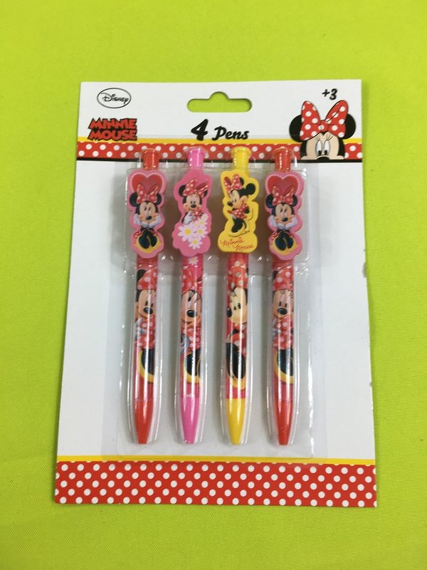 Kugelschreiber 4er Set Disney Minnie Maus