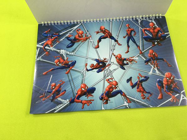 A/4 Spiral Spiderman Skizzenbuch mit Stickern+Vorlagen