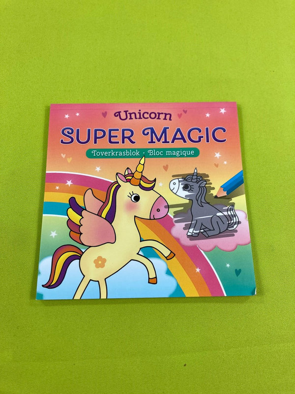 Zauberkratzblock Super Magic Unicorn